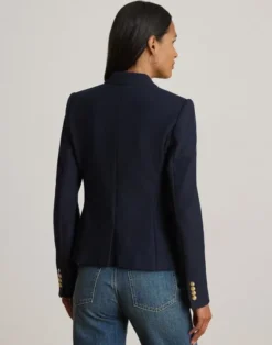 Double-Breasted Stretch Piqué Blazer