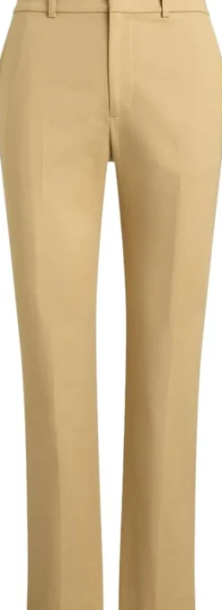 Double-Faced Cotton Slim Straight Pant