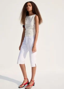 Draped cotton top