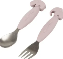 Easy-grip ske og gaffel sæt Deer friends Pudder