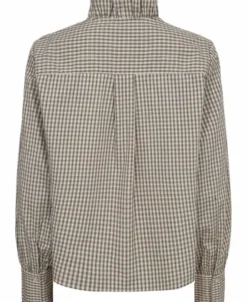 Ellen 4 Check Cotton Frill Shirt - 100% Cotton GOTS