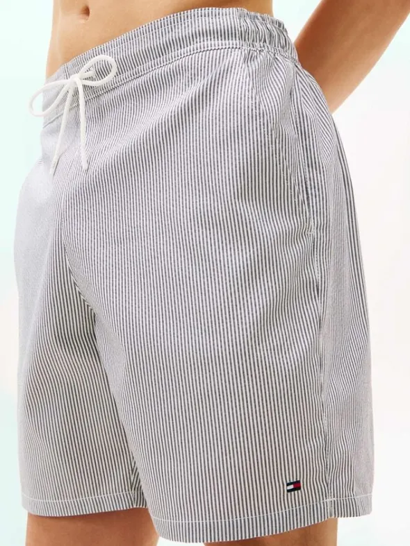 Essential Ithaca Stripe Long Length Swim Shorts