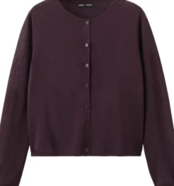 Fine-knit straight-fit cardigan