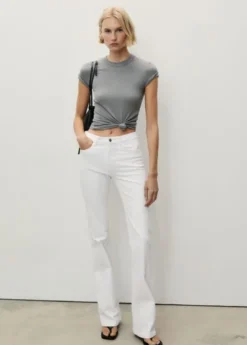 Fiona flared mid-rise cotton jeans