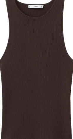 Fitted fine-knit top