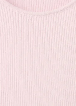 Fitted fine-knit top