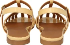 Flad sandal med smuk organisk frontdetalje