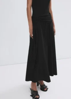 Flared cotton skirt
