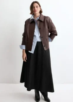 Flared cotton skirt