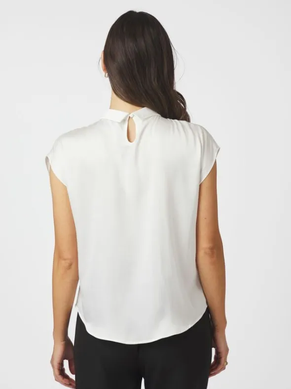 Fleur Drapy Satin Blouse