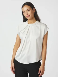 Fleur Drapy Satin Blouse
