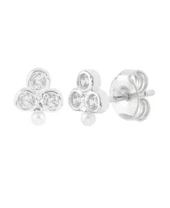 Fleur with pearls øreringe