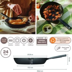 Folken Støbejernspande 24cm