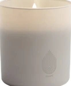 Glass Candle, Grey, 9,2x10,2 cm