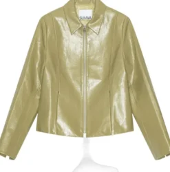 Glossy Zip-Up Jacket