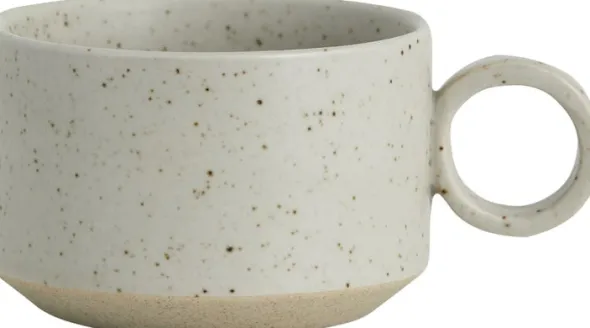 GRAINY tea cup w. handle, sand