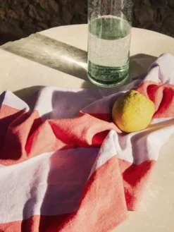 Hale Tea Towel - Red/Lilac