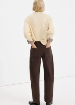 HIGH-WAISTED COTTON BARREL JEANS BET
