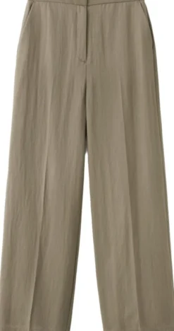 High-waisted lyocell trousers