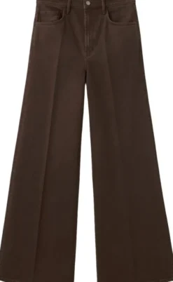 High-waisted wide leg jeans