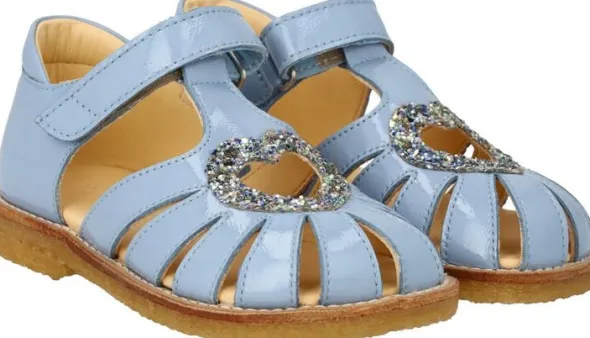 Hjertesandal med glitter hjerte