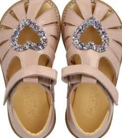 Hjertesandal med glitter hjerte