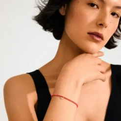 INDIE bracelet peach, gold-plated