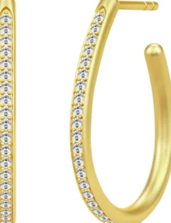 Infinity pear hoops