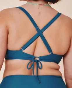 Istana draperet bikini top - Teal
