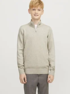 JJEEMIL KNIT HALF ZIP NOOS JNR