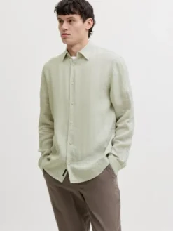 JPRBLALAWRENCE LINEN LS SHIRT SN