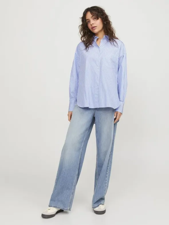JXJAMIE LS RELAXED POPLIN SHIRT NOO