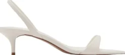 Kitten-heel sandals with strap