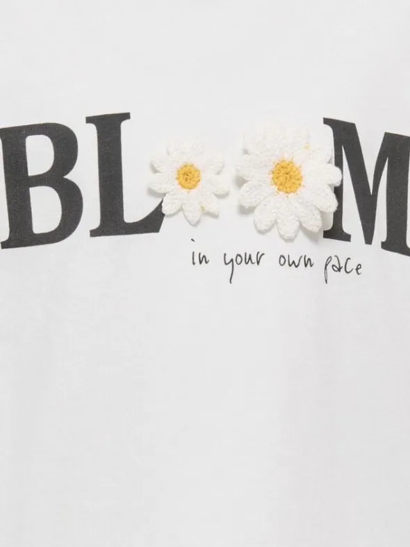 KMGPETAL SS LOOSE PRINTED TEE JRS