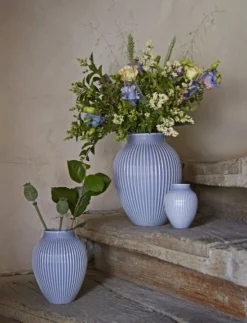 Knabstrup vas H 27 cm ripple lavender