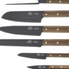 Knivset Phenix Walnut 6 delar Svart/Valnötträ