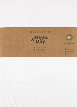 Økologisk H-split lagen, percale - GOTS, hvid