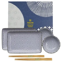 Kotobuki Sushi Giftset 6pcs Kikko 20.5x13.2x2. 2cm & 9.3x3. 2c