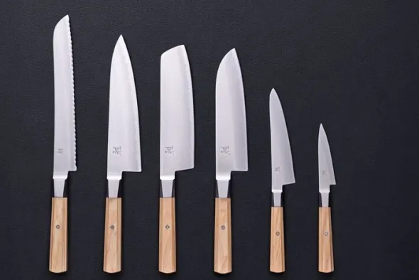 Koya Santoku Japansk kockkniv 18 cm, Beige, Fin egg