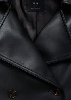 Leather effect crop jacket