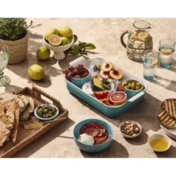 Le Creuset Signature stentøj dyb tallerken 16cm Bleu Riviera