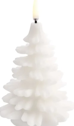 LED candle christmas tree, Nordic white, Smooth, 9x12 cm (2/12)