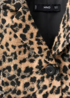 Leopard-print jacket with buttons