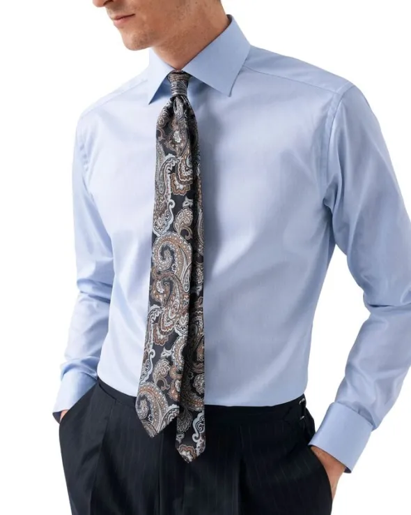 Light Blue Signature Twill Shirt - Contemporary Fit