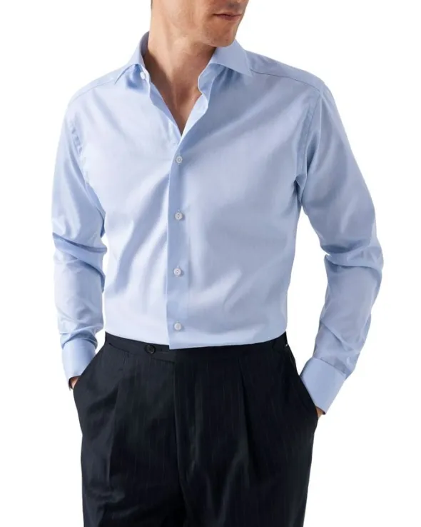 Light Blue Signature Twill Shirt - Contemporary Fit