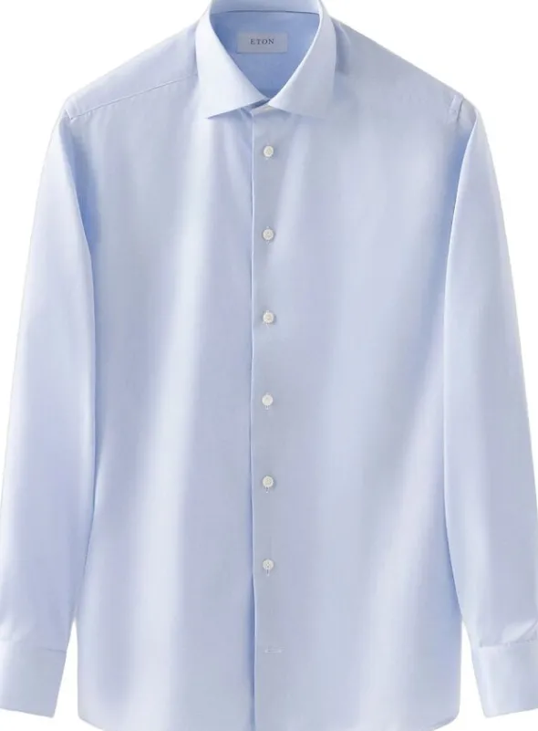 Light Blue Signature Twill Shirt - Contemporary Fit