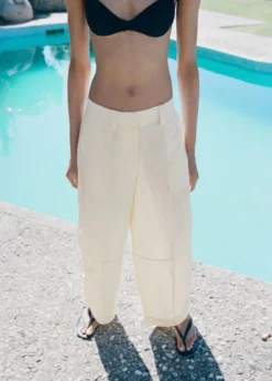 Linen balloon trousers