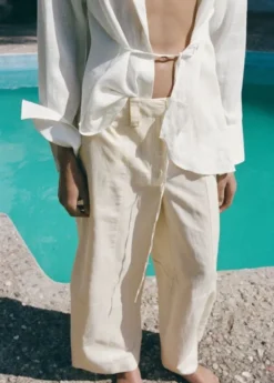 Linen balloon trousers