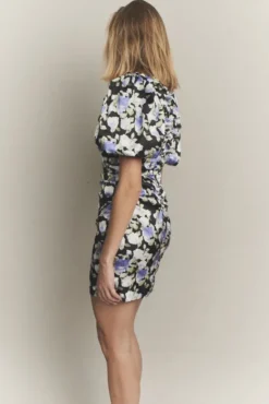 Lisbon Print Puff Dress