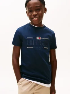 Logo Embroidery Interlock Knit T-Shirt